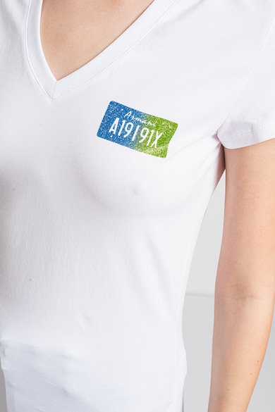 ARMANI EXCHANGE Тениска по тялото с шпиц Жени