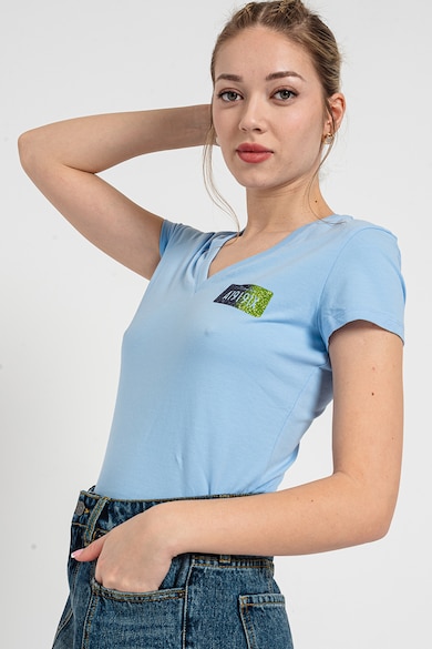 ARMANI EXCHANGE Тениска по тялото с шпиц Жени