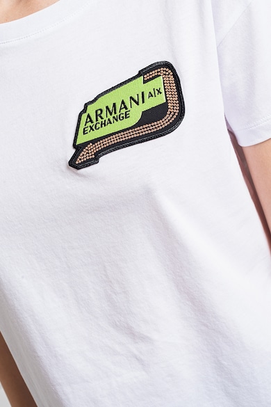 ARMANI EXCHANGE Tricou de bumbac cu logo brodat Femei