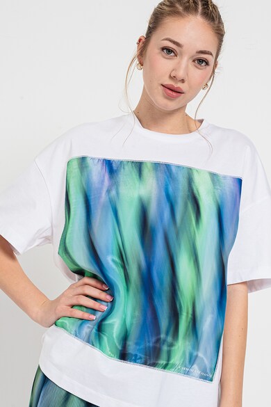 ARMANI EXCHANGE Уголемена памучна тениска с принт Жени