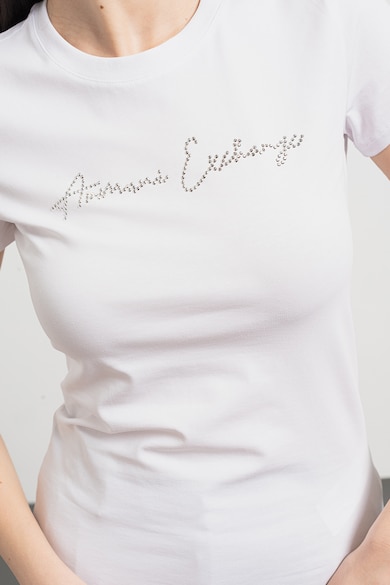 ARMANI EXCHANGE Тениска с овално деколте и декоративни камъни Жени