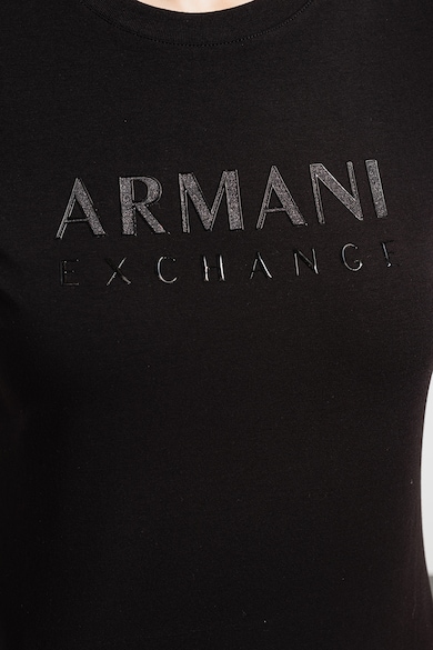 ARMANI EXCHANGE Szűk fazonú póló logórátéttel női