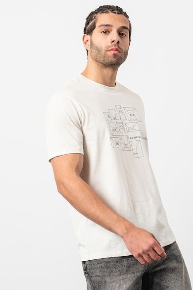 ARMANI EXCHANGE Тениска с лого и овално деколте Мъже