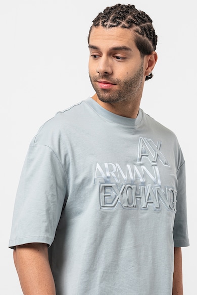 ARMANI EXCHANGE Bő fazonú póló domború logóval férfi