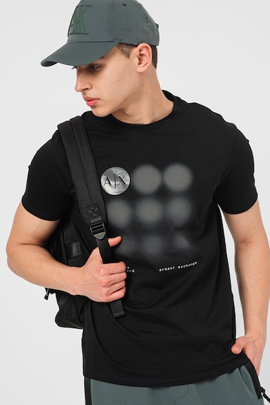 ARMANI EXCHANGE Тениска с овално деколте и щампа Мъже