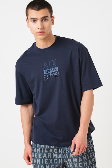ARMANI EXCHANGE Свободна тениска с бродерия Мъже