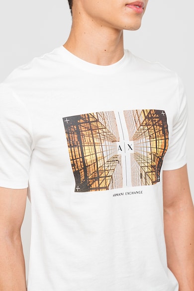 ARMANI EXCHANGE Памучна тениска с принт Мъже