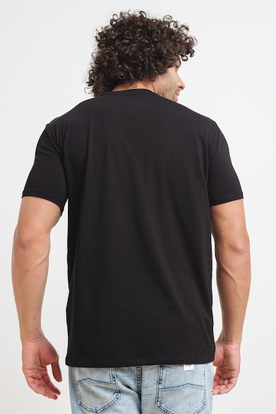 ARMANI EXCHANGE Памучна тениска с овално деколте и щампа Мъже