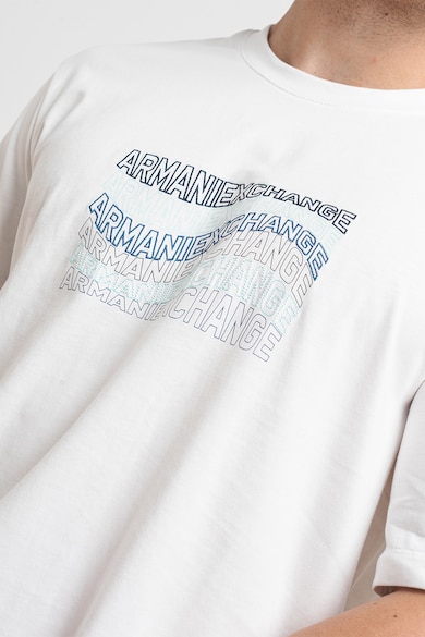 ARMANI EXCHANGE Памучна тениска с надпис Мъже