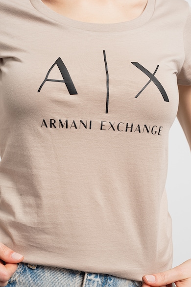 ARMANI EXCHANGE Szűk fazonú logómintás póló női