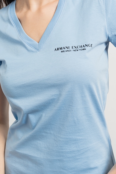 ARMANI EXCHANGE Tricou de bumbac cu decolteu in V Femei