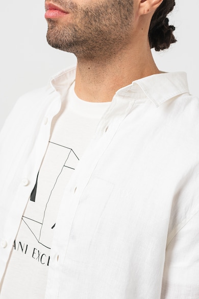 ARMANI EXCHANGE Ленена риза с лого на гърдите Мъже