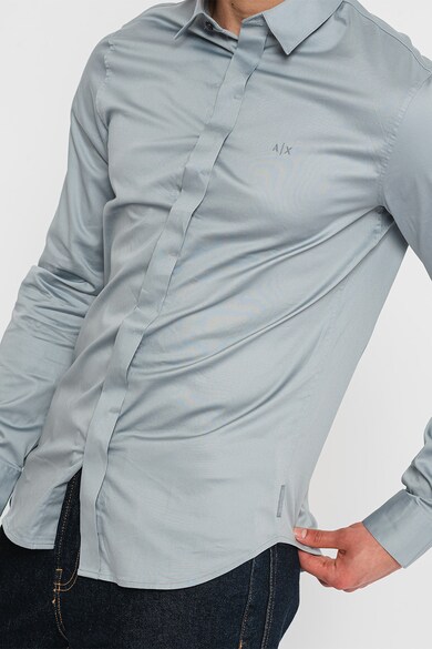 ARMANI EXCHANGE Риза с дълги ръкави и бродирано лого Мъже