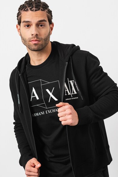 ARMANI EXCHANGE Hanorac din amestec de bumbac cu logo brodat Barbati