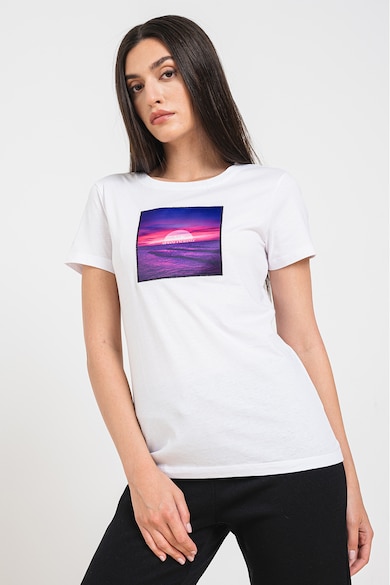 ARMANI EXCHANGE Тениска с овално деколте и фотопринт Жени