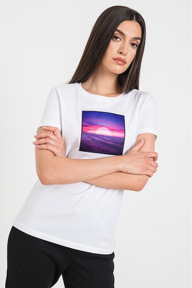 ARMANI EXCHANGE Тениска с овално деколте и фотопринт Жени