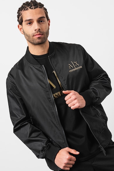 ARMANI EXCHANGE Jacheta bomber cu logo pe piept Barbati