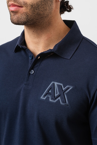 ARMANI EXCHANGE Тениска от пике с яка и бродирано лого Мъже