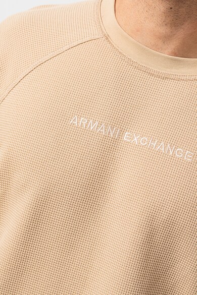 ARMANI EXCHANGE Tricou cu decolteu la baza gatului cu logo Barbati