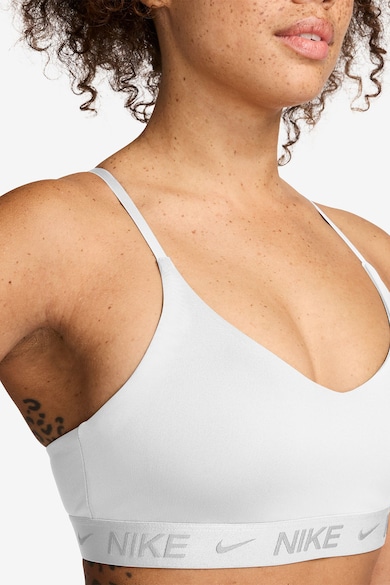 Nike Bustiera cu banda logo si tehnologie Dri-FIT pentru fitness Indy Femei