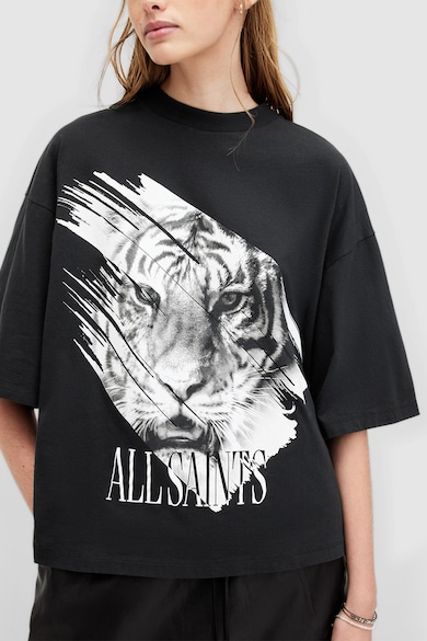 AllSaints Tricou supradimensionat cu maneci cazute Prowl Amelie Femei