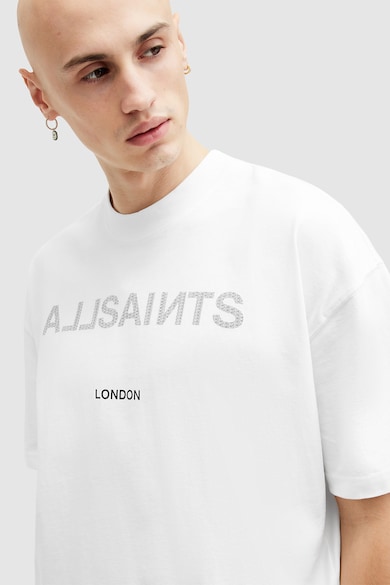AllSaints Tricou supradimensionat cu imprimeu logo Cutout Barbati