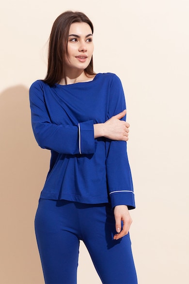 Sofiaman Modáltartalmú pizsama kontrasztos ujjakkal női
