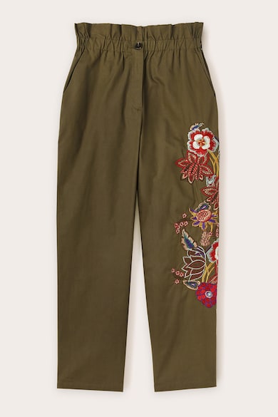 Motivi Pantaloni din amestec de lyocell cu broderie florala Femei