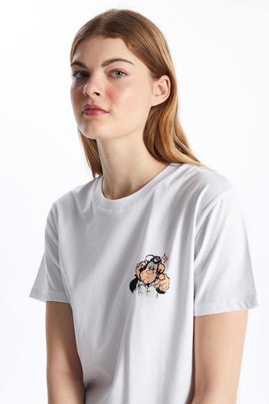 LC WAIKIKI Памучна тениска с фигурален принт Жени