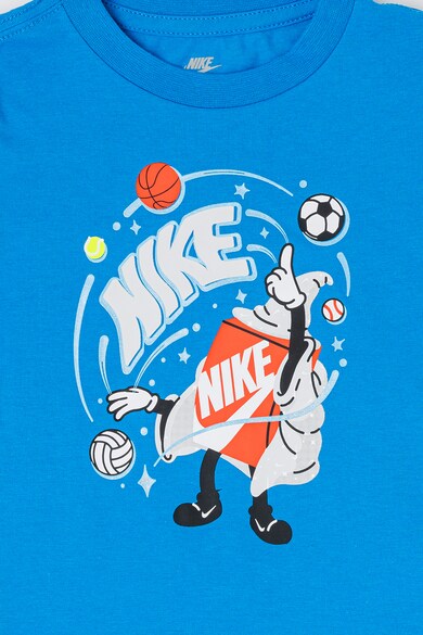 Nike Tricou cu decolteu la baza gatului si imprimeu logo Magic Baieti