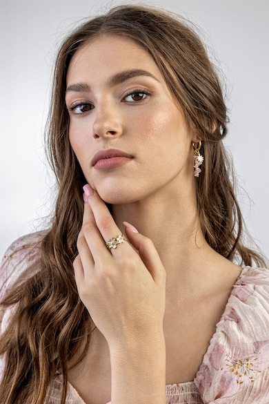 Emily Westwood Virágmintás rozsdamentes acélgyűrű női