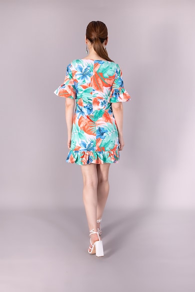 Ilona Andreoiu Rochie mini cu imprimeu tropical Femei