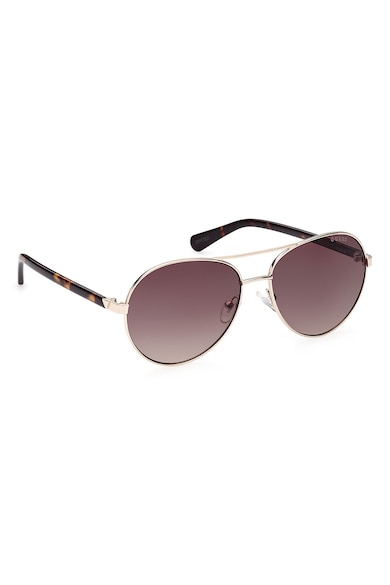 GUESS Ochelari de soare aviator unisex cu detalii logo Femei