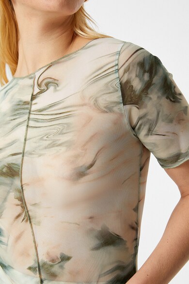 KOTON Мрежеста тениска с абстрактна шарка Жени