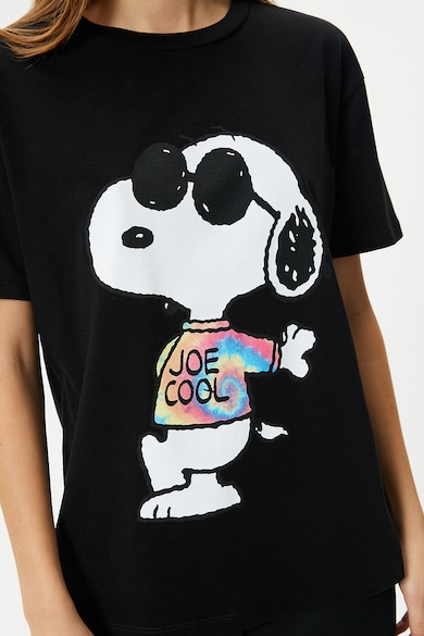 KOTON Памучна тениска с принт на Snoopy Жени