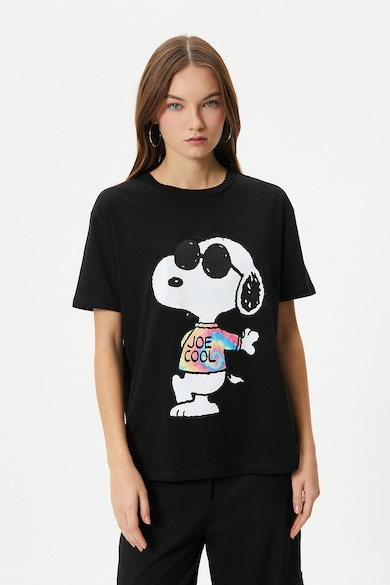 KOTON Tricou de bumbac cu imprimeu Snoopy Femei
