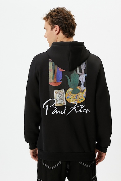 KOTON Kapucnis pulóver hátul Paul Klee mintával férfi