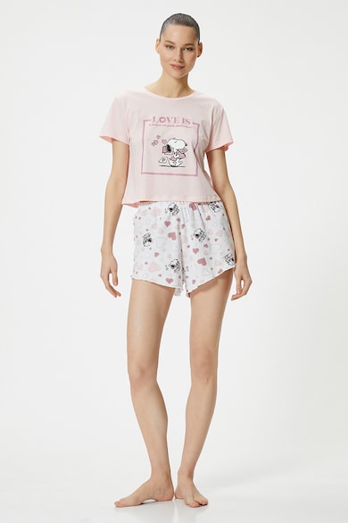 KOTON Rövid pizsama Snoopy mintával női