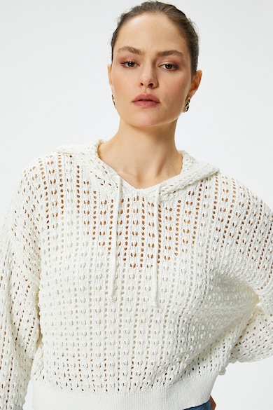 KOTON Kapucnis pulóver azsúros dizájnnal női