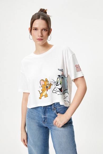 KOTON Тениска от памук с шарка Cartoons Жени