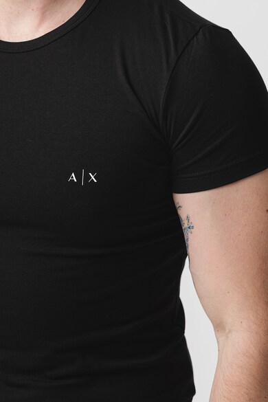 ARMANI EXCHANGE Тениски с овално деколте и лого - 2 броя Мъже