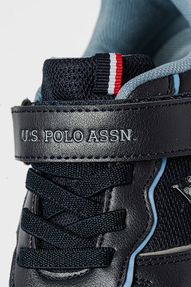 U.S. Polo Assn. Tépőzáras sneaker műbőr és hálós részletekkel Fiú