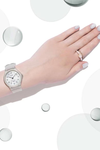 Casio Часовник с прозрачна каишка Жени