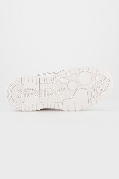 OFF-WHITE Pantofi sport de piele cu insertii de material textil si imprimeu text Femei