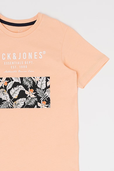Jack & Jones Tricou de bumbac cu logo si imprimeu tropical Baieti