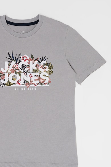 Jack & Jones Памучна тениска с лого и тропическа щампа Момчета