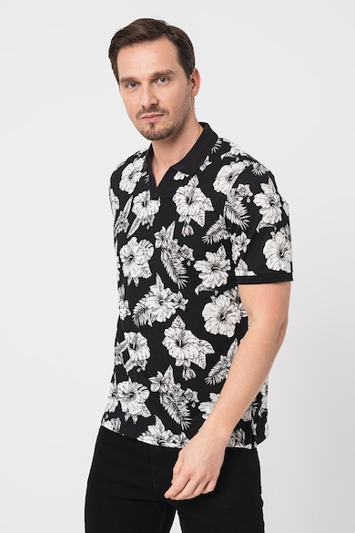 Jack & Jones Tricou polo cu imprimeu tropical Barbati