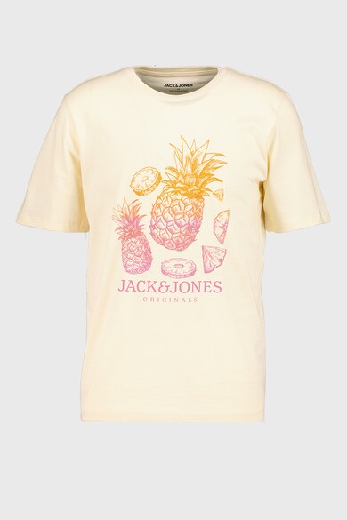 Jack & Jones Тениска от памук с тропически дизайн Lafayette - 4 броя Мъже