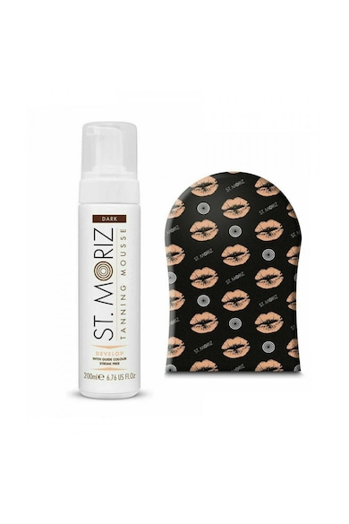 Set bronzare profesionala St Moriz: Spuma Autobronzanta Dark + Manusa Aplicare