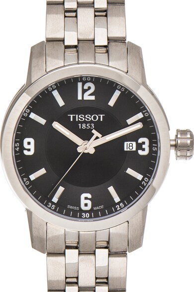 Tissot Овален аналогов часовник с плетеница Мъже